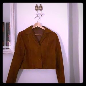 Vintage suede crop jacket